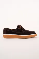 Muggo CRAFT Genuine Suede Leather Lace-up Men's Casual Loafer Shoes