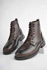 Muggo MAXWELLY Garantili Fermuarlı Bağcıklı Rahat Hafif Taban Erkek Bot