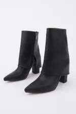 Bottes Muggo IMPERA à bout pointu, talon épais et fermeture éclair pour femmes