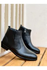 Bottes pour hommes Muggo M027 en cuir véritable