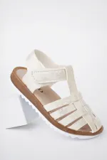 Muggo Rapunzel Garantili Günlük Ortopedik Hafif Taban Cırtlı Kız Çocuk Sandalet