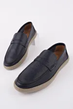 Muggo HARNAZ Laceless Genuine Leather Men's Casual Shoes