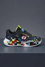 Muggo BLOCK Colorful Block Sole Velcro and Lace-up Kids' Sneaker Sports Shoes