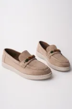 Mocassins décontractés en daim à détails perlés pour femmes Muggo AUREVA