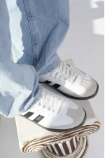 Muggo GORDON Unisex Ortopedik Günlük Garantili Bağcıklı Yürüyüş Koşu Sneaker Spor Ayakkabı