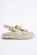 Muggo MEGGIE Double Strap Adjustable Belt Women's Casual Sandals Muggo MEGGIE Double Strap Adjustable Belt Women's Casual Sandals