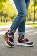 Muggo CAR Velcro Car and Light-Up Kids' Casual Sneaker Sports Shoes