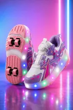 Muggo PATO Çocuk Işıklı Patenli Tekerlekli Sneaker Spor Ayakkabı