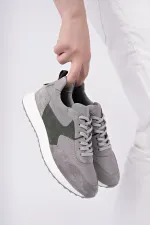 Chaussures de sport décontractées pour hommes Muggo SVENSON, à lacets et semelle épaisse, en cuir véritable.