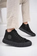 Muggo KAPOOR Guaranteed Lace-up Zipper Genuine Leather Non-Slip Sole Men's Casual Boot