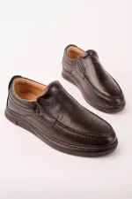 Chaussures décontractées classiques pour hommes Muggo LEGACY en cuir véritable, à enfiler et à semelle confortable