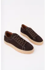 Chaussures de sport décontractées Muggo MIDWAY à lacets en cuir véritable pour hommes