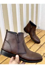 Bottes pour hommes Muggo M027 en cuir véritable