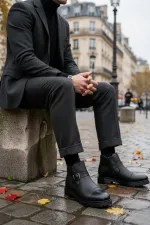 Muggo M1001 Su&soğuk Geçirmez Kürklü Garantili Unisex Kışlık Fermuarlı Bot Kauçuk Taban Sağlam