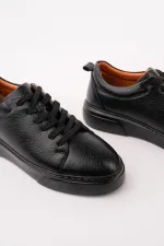 Muggo LEONS Genuine Leather Men's Thick Sole Lace-up Casual Sneaker Muggo LEONS Genuine Leather Men's Thick Sole Lace-up Casual Sneaker
