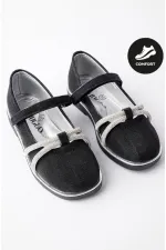 Ballerines Muggo UNICORN pour filles, semelle orthopédique légère, ornées de strass et fermeture velcro, garanties pour tous les jours.