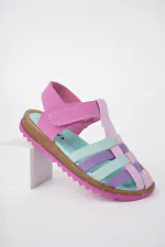 Muggo Rapunzel Garantili Günlük Ortopedik Hafif Taban Cırtlı Kız Çocuk Sandalet