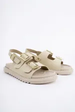 Muggo MEGGIE Double Strap Adjustable Belt Women's Casual Sandals Muggo MEGGIE Double Strap Adjustable Belt Women's Casual Sandals