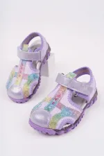 Muggo SLYVESTER Günlük Önü Kapalı Cırtlı Unisex Çocuk Sandalet