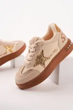 Muggo GALAXY Star Detail Lace-up Kids' Casual Sneaker Sports Shoes Muggo GALAXY Star Detail Lace-up Kids' Casual Sneaker Sports Shoes