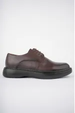 Muggo SMITH Chaussures pour hommes classiques et confortables en cuir véritable, style décontracté, avec semelle orthopédique épaisse.