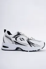 Muggo MOJEH Kadın Ortopedik Günlük Garantili Bağcıklı Yürüyüş Koşu Sneaker Spor Ayakkabı