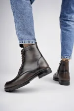 Muggo MAXWELLY Garantili Fermuarlı Bağcıklı Rahat Hafif Taban Erkek Bot