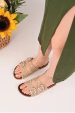 Pantoufles décontractées pour femmes Muggo BEFOR à double boucle et motifs