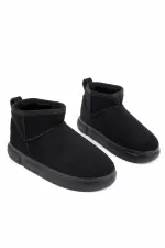 Bottines courtes décontractées Muggo TAZZY pour femmes, à semelle épaisse et doublure en fourrure.