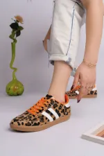 Muggo TAUPE Double Lace-Up Women's Casual Sneaker Sports Shoes