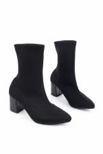 Bottes extensibles à bout pointu et talon compensé pour femmes Muggo MAGNUS
