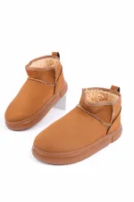 Bottines courtes décontractées Muggo TAZZY pour femmes, à semelle épaisse et doublure en fourrure.