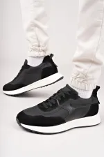 Chaussures de sport décontractées pour hommes Muggo SVENSON, à lacets et semelle épaisse, en cuir véritable.