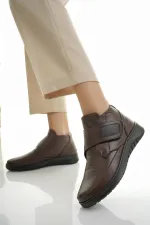 Bottes pour femmes Muggo en cuir véritable avec semelle orthopédique et éperon du talon, garanties médicalement