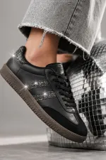 Muggo SPARKLY Kadın Sim Detaylı Günlük Sneaker Spor Ayakkabı