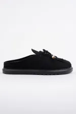 Mocassins Muggo FRINGE en daim, bout fermé, à pampilles et nœud décoratif.