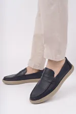 Muggo HARNAZ Laceless Genuine Leather Men's Casual Shoes