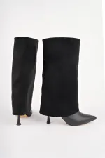Bottes à talons hauts en daim à bout pointu Muggo CATIE pour femmes