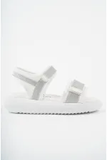 Sandales pour filles Muggo CRUZ, garanties pour tous les jours, à semelle orthopédique légère, pailletées et à scratch