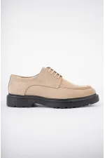 Muggo SAMUEL Chaussures pour hommes classiques et confortables en cuir véritable, style décontracté, avec semelle orthopédique épaisse.