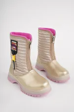 Bottes de pluie et de neige Muggo BLOOM pour enfants, garanties, avec doublure polaire, fermeture éclair sur le devant et semelle crantée.