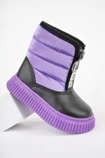 Bottes de pluie et de neige pour bébé Muggo CANDY, confort garanti, avec fermeture éclair avant et doublure en fourrure