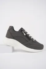 Chaussures de sport confortables et orthopédiques Muggo Asel pour femmes, à lacets et fermeture éclair latérale.