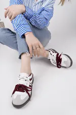 Muggo RETRO Çift Bağcıklı Günlük Kadın Sneaker Spor Ayakkabı