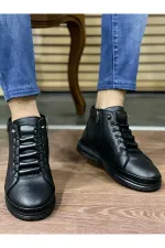 Bottes d'hiver à lacets et fermeture éclair Muggo M226 pour hommes (garantie)