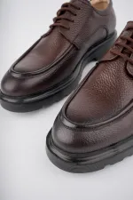 Muggo SAMUEL Chaussures pour hommes classiques et confortables en cuir véritable, style décontracté, avec semelle orthopédique épaisse.