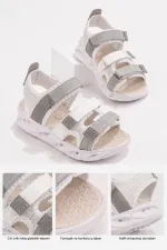 Muggo TATU Girls' Velcro Light-Up Sandals