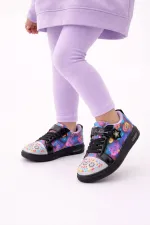 Muggo SMILE Girls' Light-Up Casual Sneaker with Stone Detail and Velcro Closure Muggo SMILE Girls' Light-Up Casual Sneaker with Stone Detail and Velcro Closure