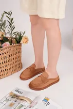 Mocassins Muggo Vintage en cuir suédé, décontractés et confortables, à bout fermé, pour femmes.