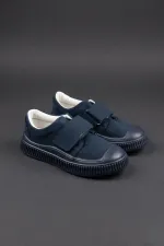 Muggo RONY Velcro Perforated Everyday Breathable Unisex Kids Sneaker Sports Shoes